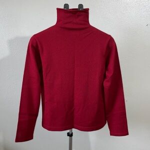 Brooks Brothers Red Turtleneck Sweater Wool Blend Knit Long Sleeve Classic Large